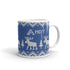 Scandinavian Moose Mug, Knitting Name Mug, Christmas Sweater Mug